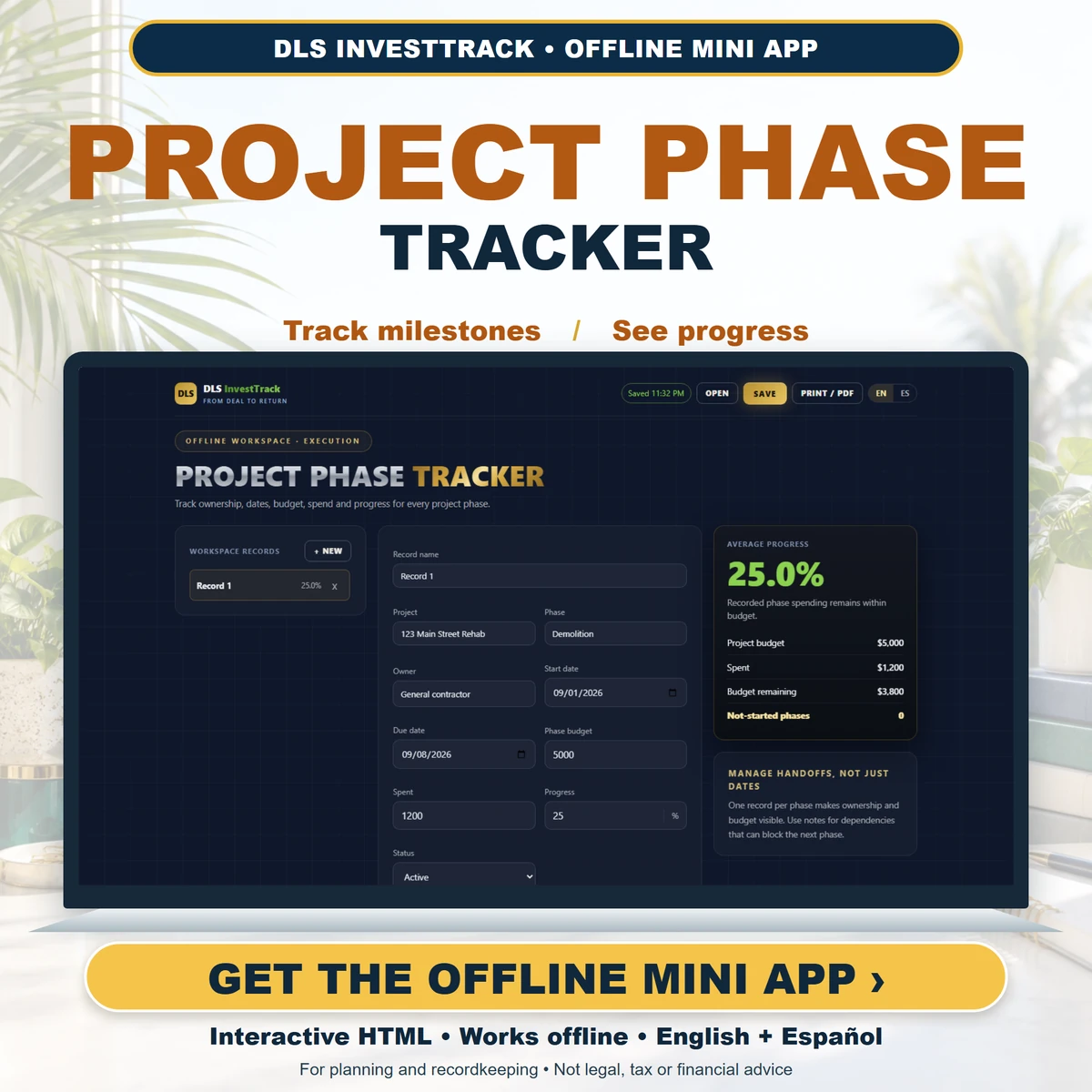 Project Phase Tracker