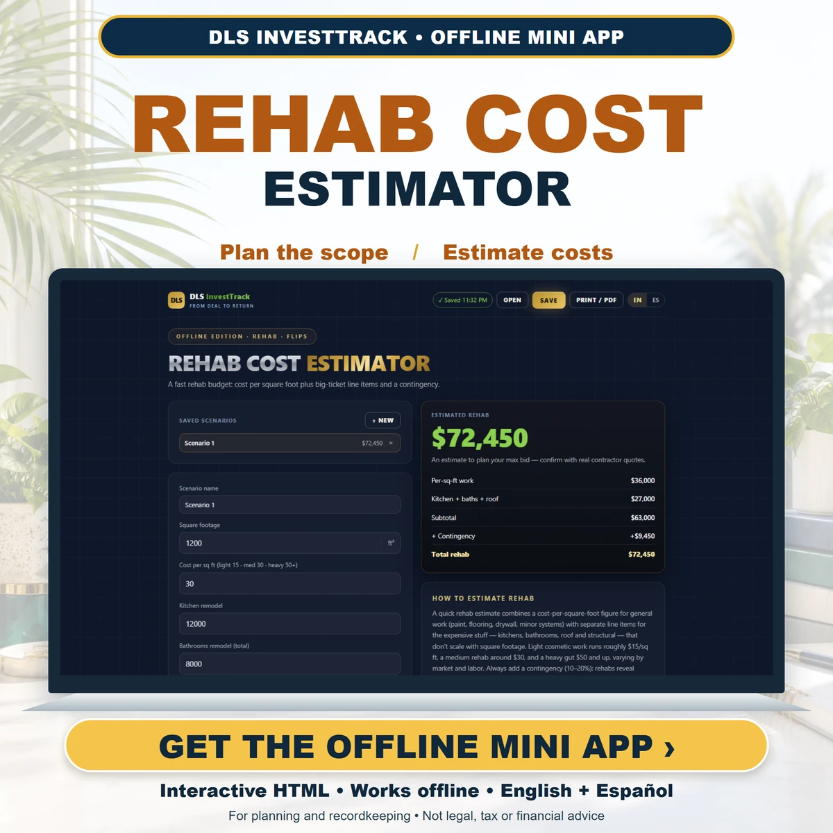 Rehab Cost Estimator