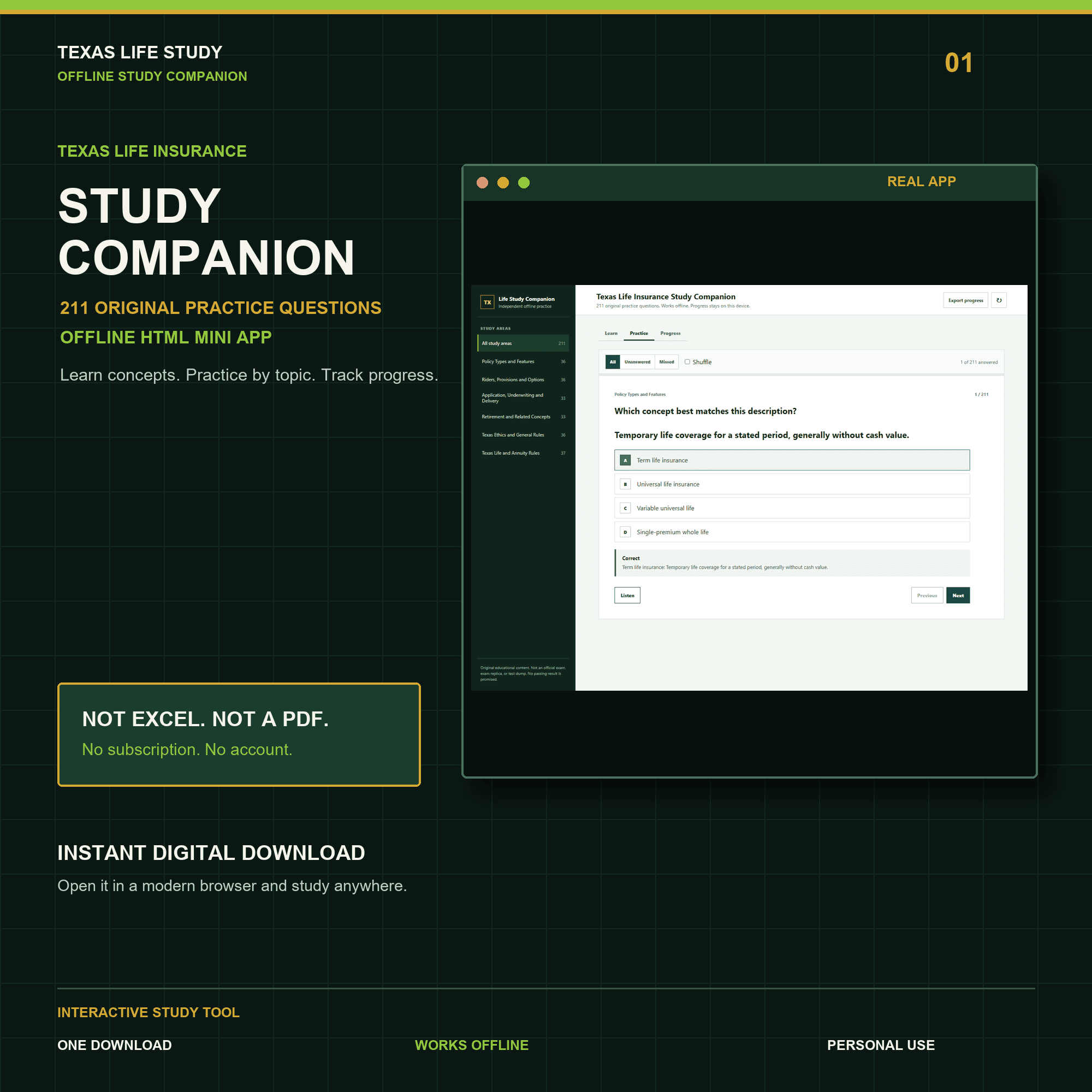 Texas Life Insurance Study Companion cover